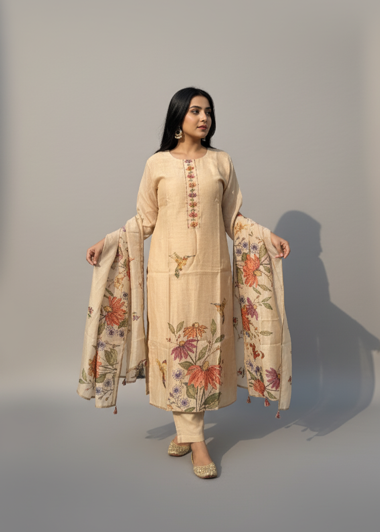 Petal Glow Ethnic Kurta Set