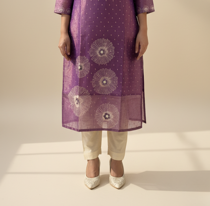 Violet Bloom Kurta Set