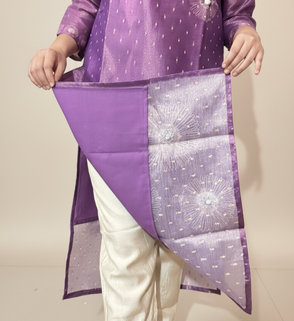 Violet Bloom Kurta Set