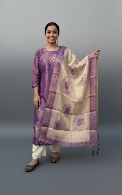 Violet Bloom Kurta Set