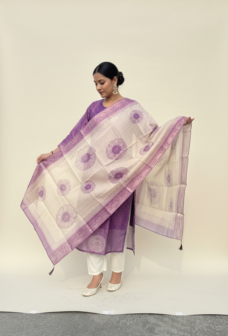 Violet Bloom Kurta Set