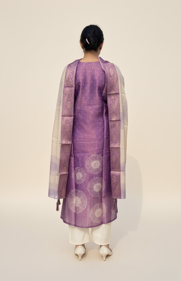 Violet Bloom Kurta Set